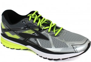 Silver, black, neon Brooks Men's Athletic Shoe