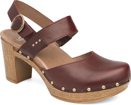 Dansko wooden high heel brown leather