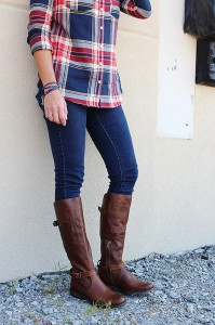 Riding boots with jeans