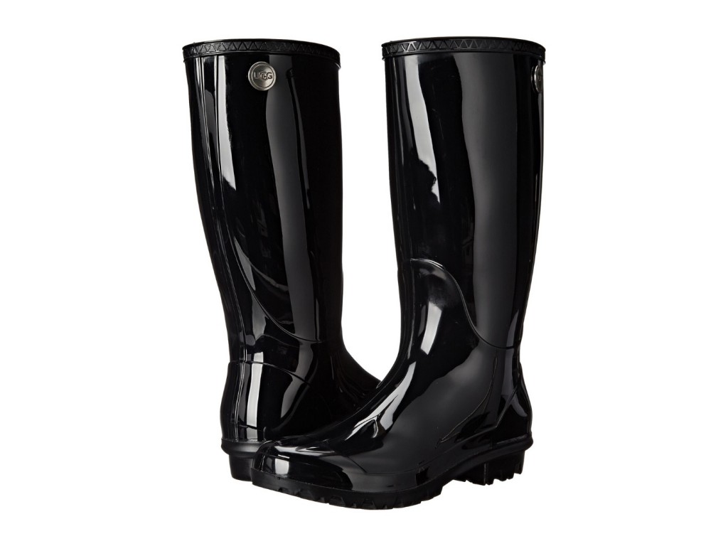 Black shiny boots