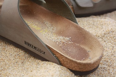 birkenstock sandal heel in sand