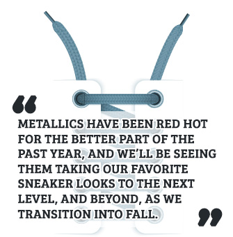 Metallics on sneakers quote