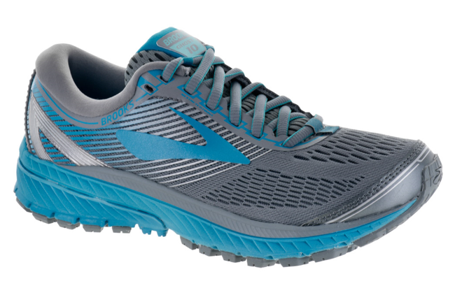 blue gray running shoe